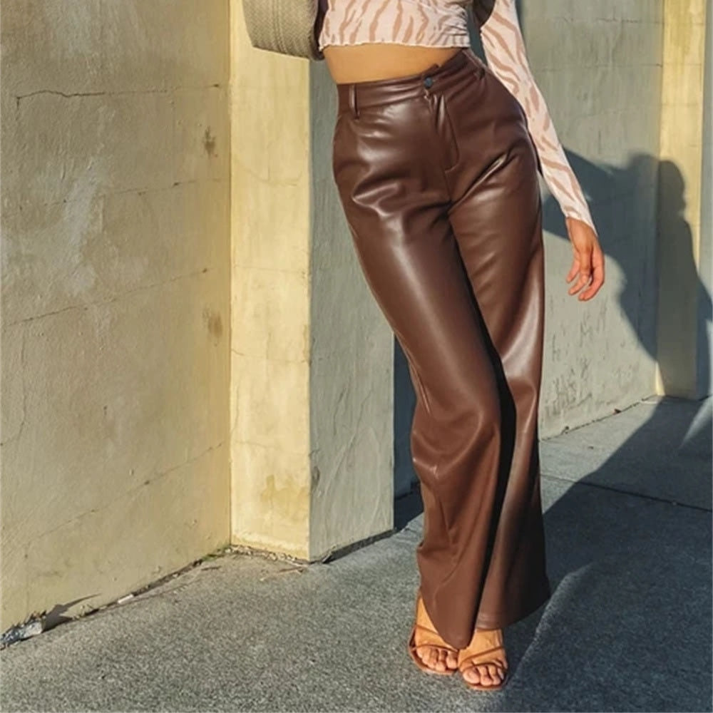 Diamante | High-Waisted Leather Pants