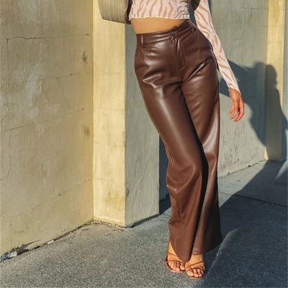 Diamante | High-Waisted Leather Pants