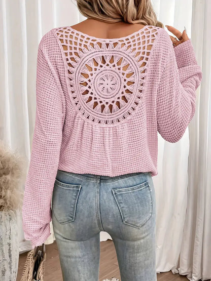 Style | Trendy Knit Sweater with Unique Back