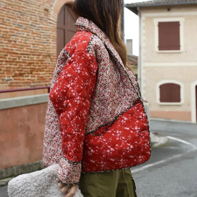 Belle | Padded jacket with floral print