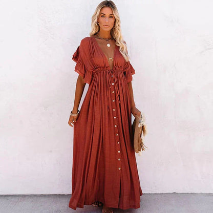 Julie™ | Red Long Beach Dress