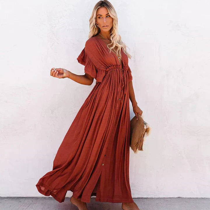 Julie™ | Red Long Beach Dress