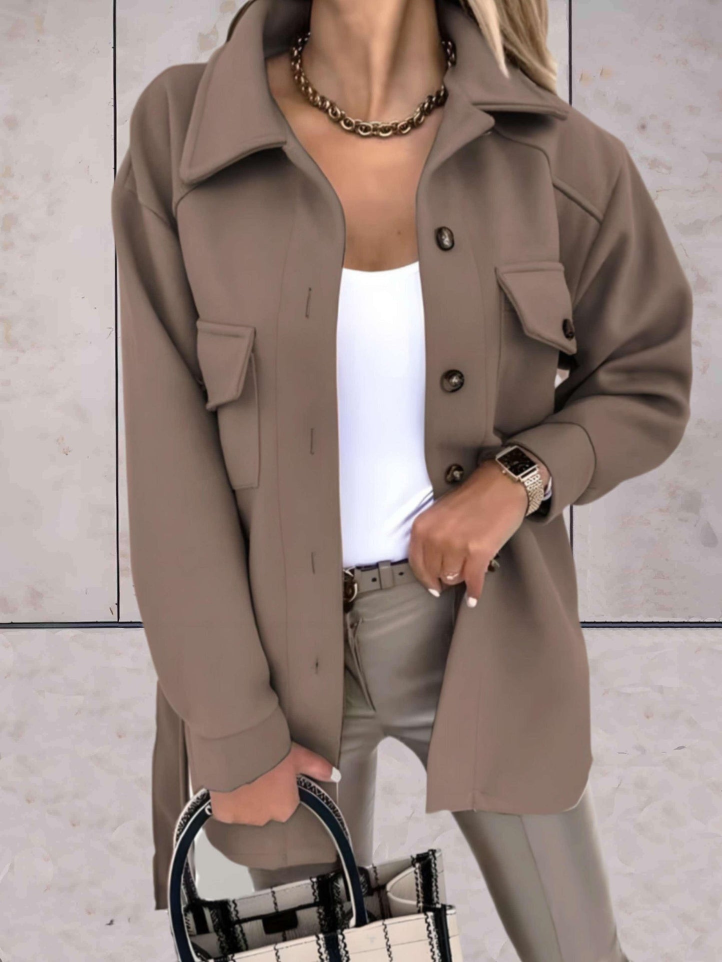 Linda | Elegant Button-Up Jacket